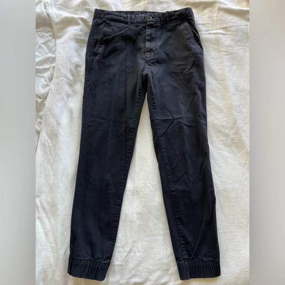 Gap Comfy Twill Woven Gathered Ankle Pants Ink Black Ink Size 30 - Picture 1 of 8